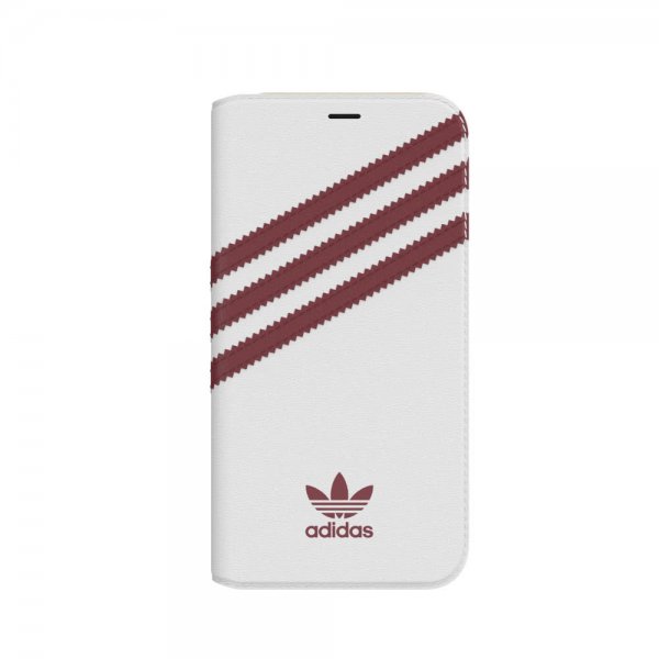 Adidas iPhone X/Xs -kotelo TAI kirjakotelo SS19 Burgundy White