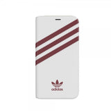 Adidas iPhone X/Xs -kotelo TAI kirjakotelo SS19 Burgundy White