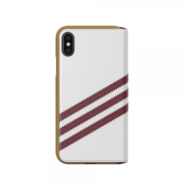 Adidas iPhone X/Xs -kotelo TAI kirjakotelo SS19 Burgundy White