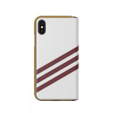 Adidas iPhone X/Xs -kotelo TAI kirjakotelo SS19 Burgundy White