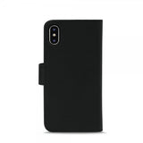 Puro iPhone X/Xs -lompakkokotelo, irrotettava 2-in-1, musta