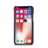 Puro iPhone X/Xs -lompakkokotelo, irrotettava 2-in-1, musta