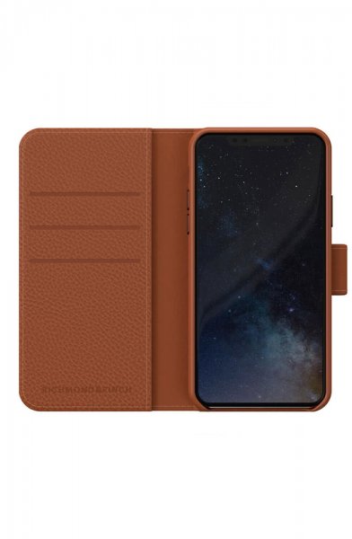 Richmond & Finch iPhone X/Xs Lompakkokotelo Irrotettava kuori Ruskea