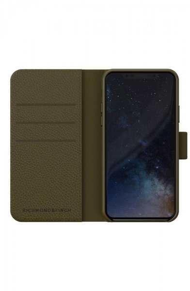 Richmond & Finch iPhone X/Xs Kotelo Lompakko Irrotettava kuori Emerald Green