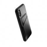 Mujjo iPhone X/Xs Kotelo Full Leather Wallet Case, musta