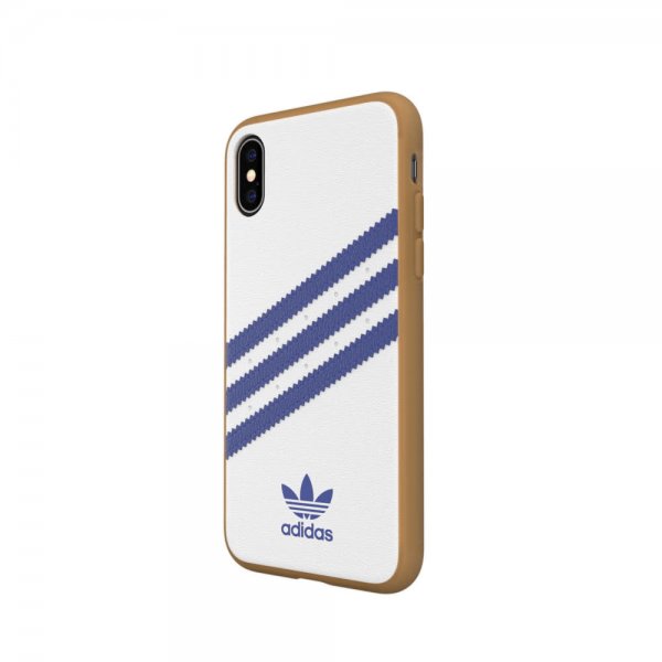 Adidas iPhone X/Xs -kuori TAI muotoonvalettu PU SS19 Valkoinen Sininen