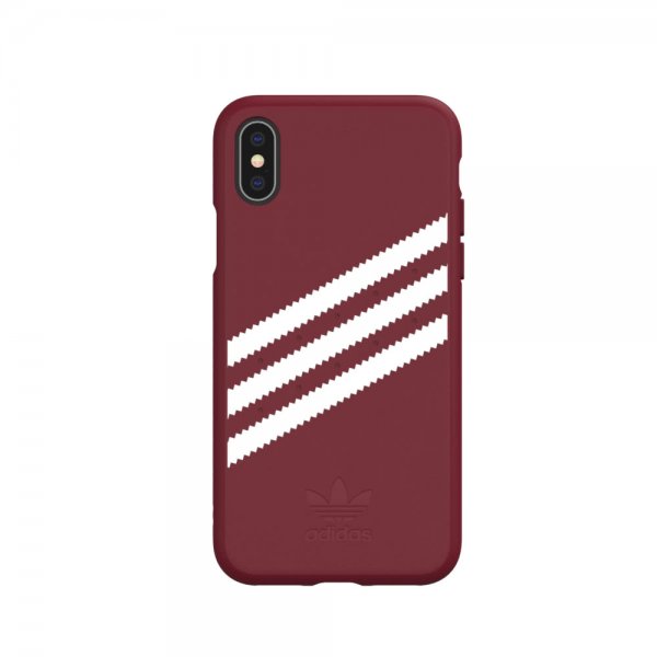 Adidas iPhone X/Xs kuori OR Moulded Case SS19 SUEDE Burgundy