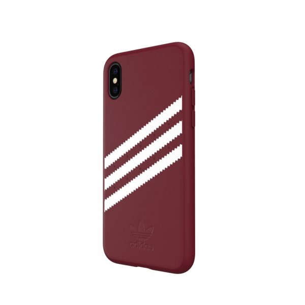 Adidas iPhone X/Xs kuori OR Moulded Case SS19 SUEDE Burgundy