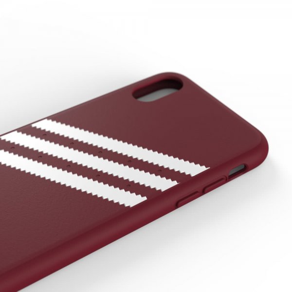 Adidas iPhone X/Xs kuori OR Moulded Case SS19 SUEDE Burgundy