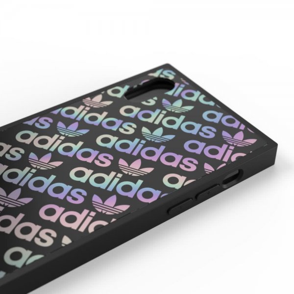 Adidas iPhone X/Xs -suojakuori tai Square Case FW19 Black Holographic