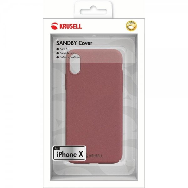 Krusell iPhone X/Xs -kuoret Sandby Cover Rust