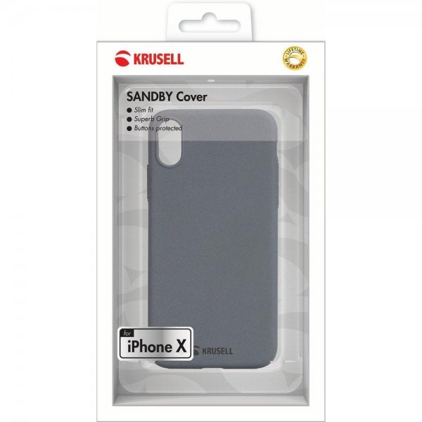 Krusell iPhone X/Xs -suojakuori Sandby Cover Stone