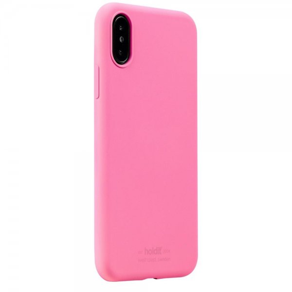 holdit iPhone X/Xs Silikonikuori Bright Pink