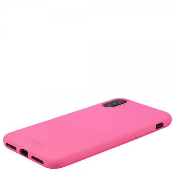 holdit iPhone X/Xs Silikonikuori Bright Pink