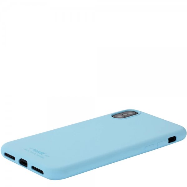 holdit iPhone X/Xs Silikonikuori Vaaleansininen