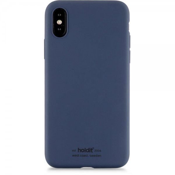 holdit iPhone X/Xs Silikonikuori Navy Blue