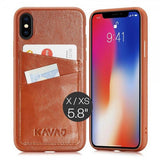 KAVAJ iPhone X/Xs -suojakotelo Tokyo, ruskea