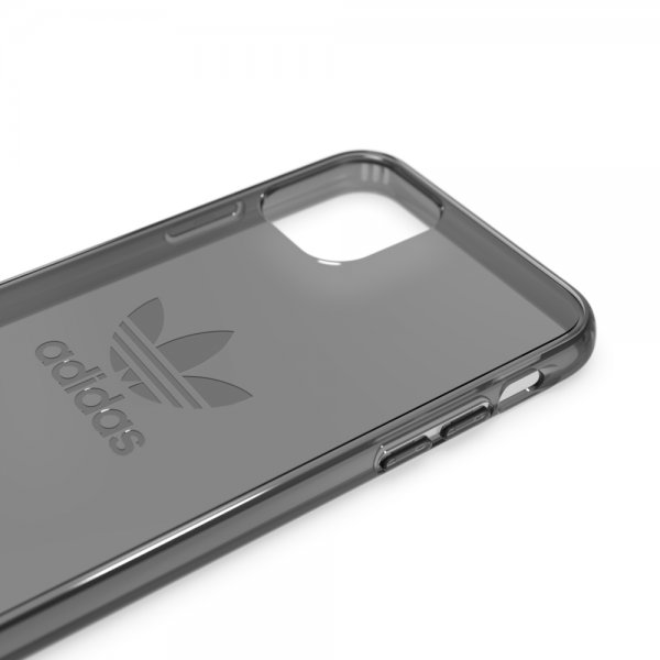 Adidas iPhone 11 Pro Max -suojakuori tai suojallinen läpinäkyvä kuori FW19 Smokey Black