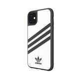 Adidas iPhone 11 -suojakuori, Moulded Case PU FW19, valkoinen/musta