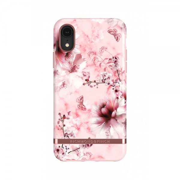 Richmond & Finch iPhone Xr Suojakuori Pink Marble Floral