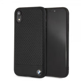 BMW iPhone Xr Kuoret Logo Perforoitu Musta
