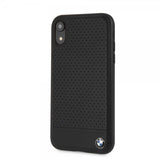 BMW iPhone Xr Kuoret Logo Perforoitu Musta
