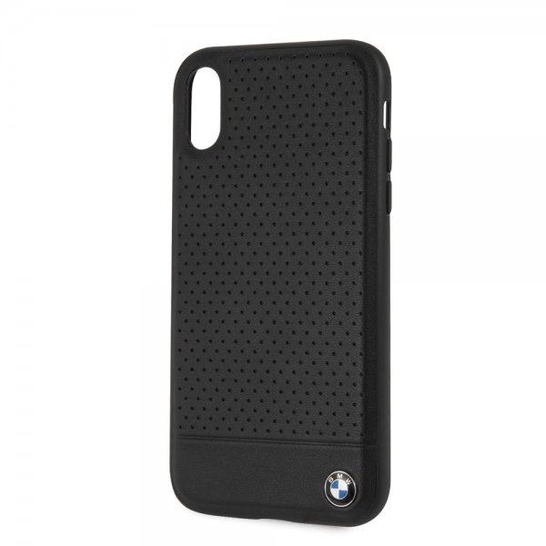 BMW iPhone Xr Kuoret Logo Perforoitu Musta