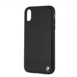 BMW iPhone Xr Kuoret Logo Perforoitu Musta