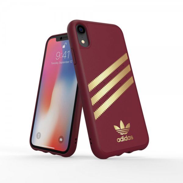 Adidas iPhone Xr Kuoret OR Moulded Case FW18 MOKKA Viininpunainen Kulta