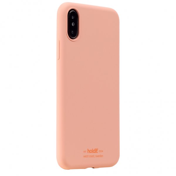 holdit iPhone X/Xs Silikonikuori Pink Peach