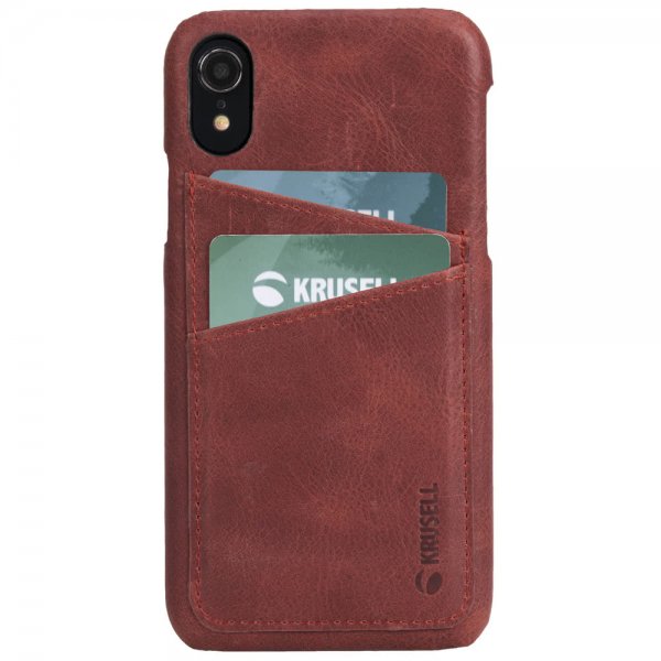 Krusell iPhone Xr Suojakuori Sunne Cardcover Vintage Red