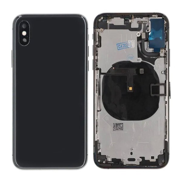 iPhone XS Takaosa täydellä rungolla OEM - Musta