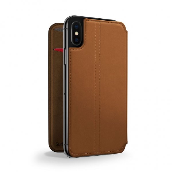Twelve South iPhone Xs Max Fodral SurfacePad Konjakinruskea