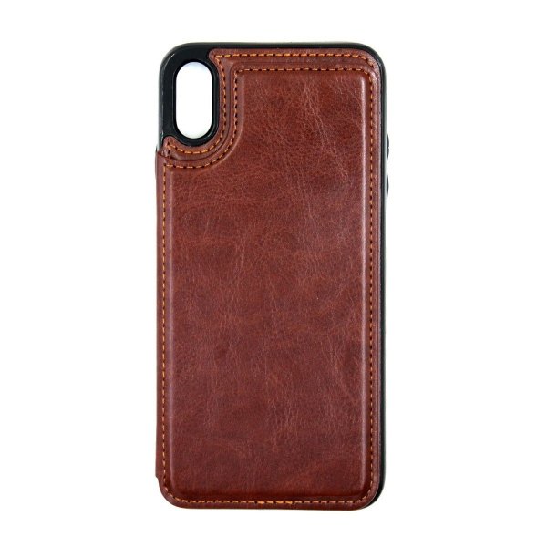 iPhone Xs Max Kuoret Korttipaikka Ulkopuoli Ruskea