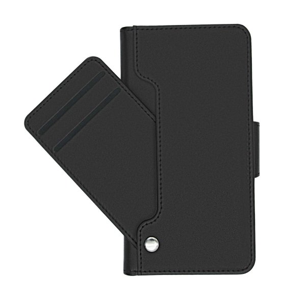 Rvelon iPhone Xs Max -suojakuori, taitettava korttipaikka, musta