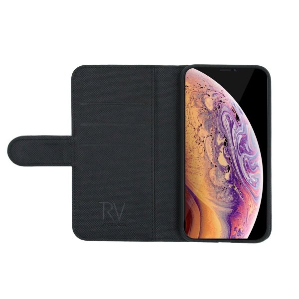 Rvelon iPhone Xs Max -magneettikotelo irrotettavalla kuorella, musta