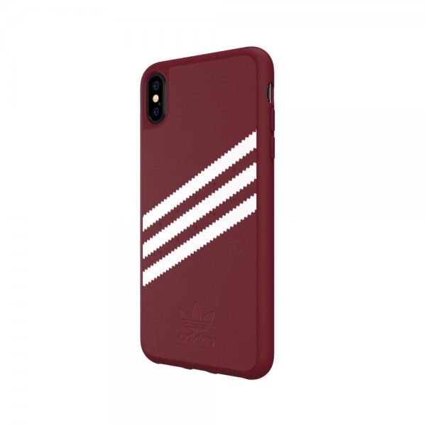 Adidas iPhone Xs Max Kuori OR 3-Stripes Snap Case Suede SS19 Punainen