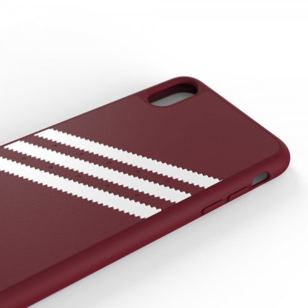 Adidas iPhone Xs Max Kuori OR 3-Stripes Snap Case Suede SS19 Punainen