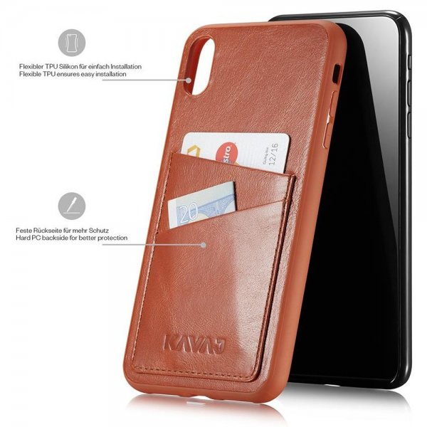 Kavaj iPhone Xs Max Kuori Tokyo Ruskea