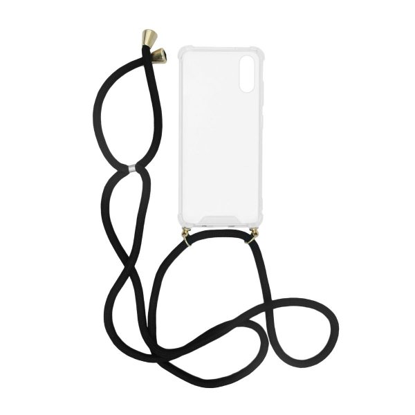 iPhone Xs Max Kuori Iskunkestävä kaulakorulla Musta