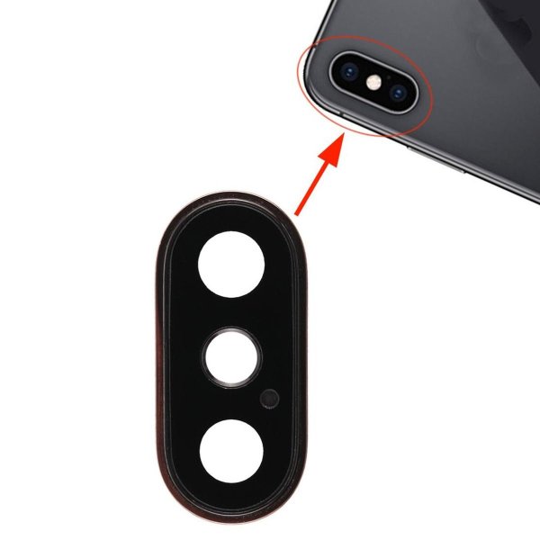 iPhone XS/XS Max Kameralinssi kehyksellä - Kulta