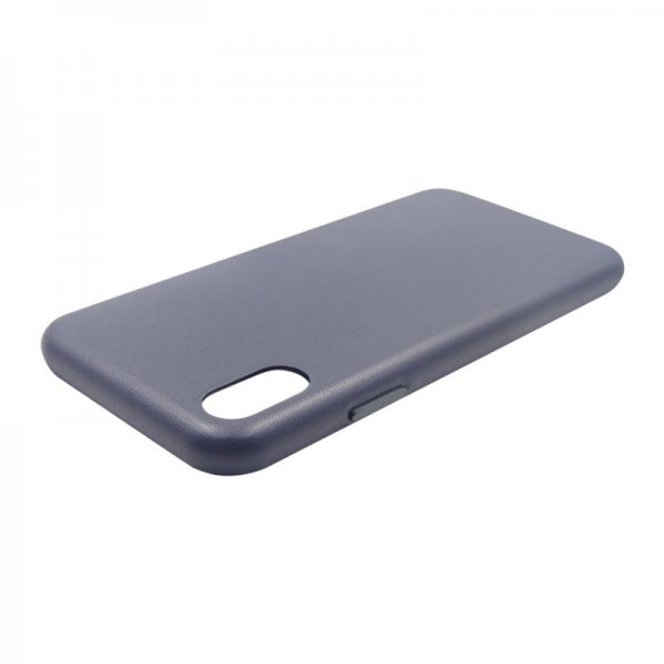 iPhone X/iPhone Xs Kuori Nahka Sininen