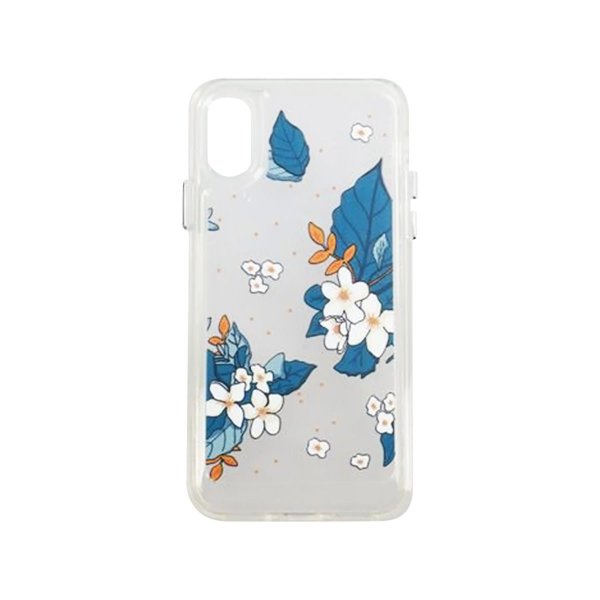 iPhone X/iPhone Xs Kuori Kuviollinen Siniset Lehdet
