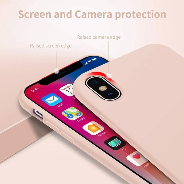 Rvelon iPhone X/iPhone Xs Silikonikuori Beige