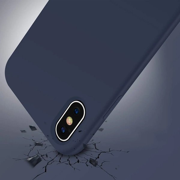 Rvelon iPhone X/iPhone Xs Kuoret Silikoni Sininen