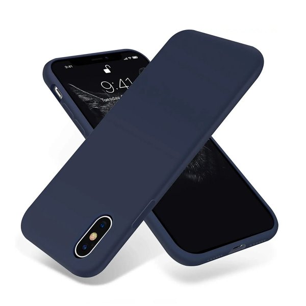 Rvelon iPhone X/iPhone Xs Kuoret Silikoni Sininen