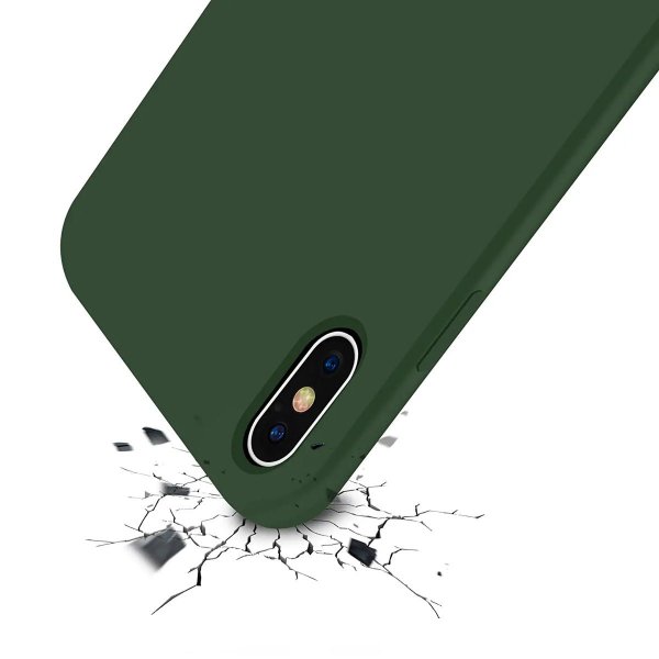 Rvelon iPhone X/iPhone Xs -silikonisuojakuori, vihreä