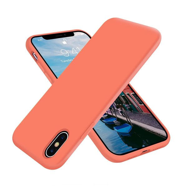 Rvelon iPhone X/iPhone Xs Kuoret Silikoni Vaaleanpunainen