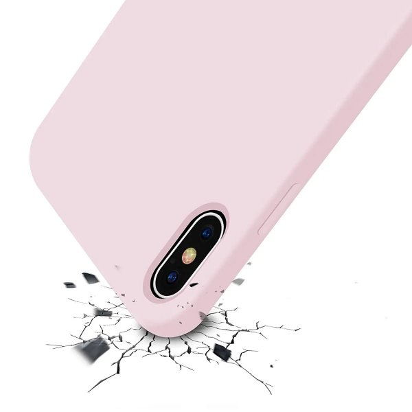 Rvelon iPhone X/iPhone Xs Kuoret Silikoni Hiekkaruusu