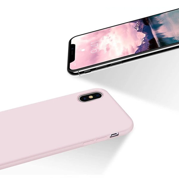 Rvelon iPhone X/iPhone Xs Kuoret Silikoni Hiekkaruusu